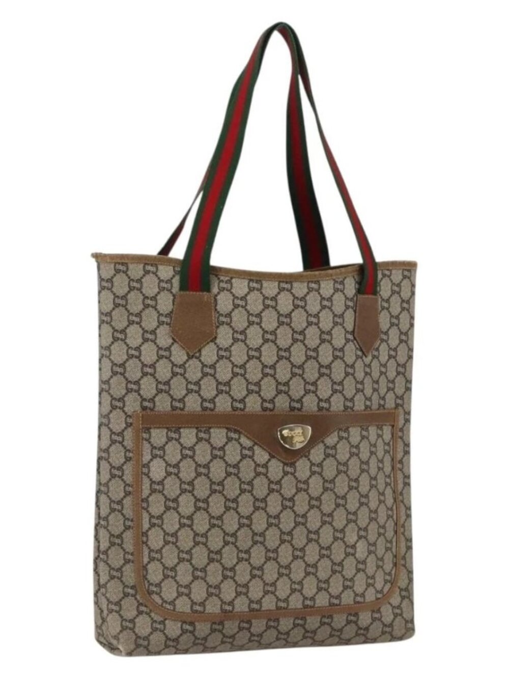 GUCCI GG Plus Supreme Web Sherry Line Tote Bag - Picture 2 of 16